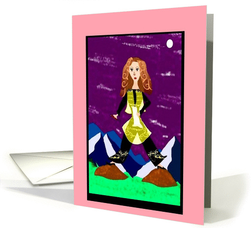 Afghan woman writer card (978419)