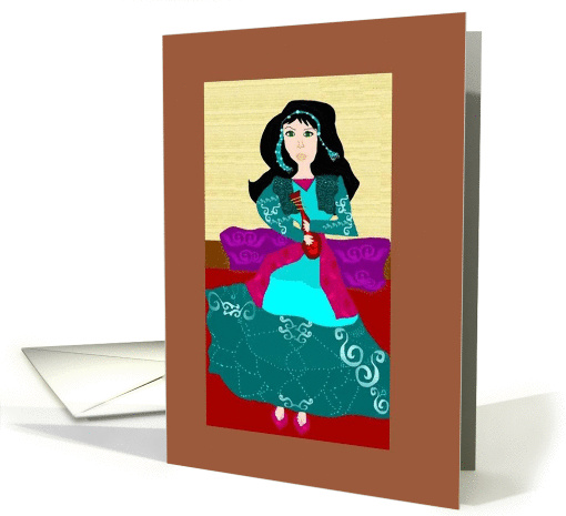 Afghan lady singer card (978421)