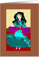 Afghan lady singer card