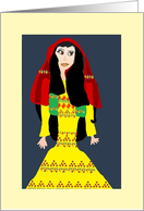 Afghan Woman in yellow card