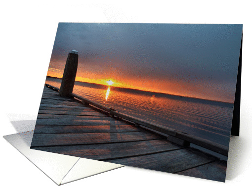 Sunset on the Dock Blank Note card (734839)