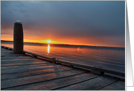 Sunset on the Dock Blank Note Card