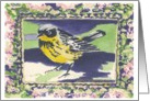 Magnolia Warbler among the flowers card