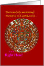 Ancient Maya/Aztec Calendar Colorful Joke Card