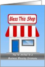 Bless This Shop! A Business Blessing Ceremony Invitation. card