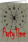 Party Time. 13 Hour Spiderweb Clock card