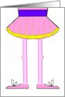 Boo! Happy Halloween. Cartoon Ballerina in a Pink Tutu. card