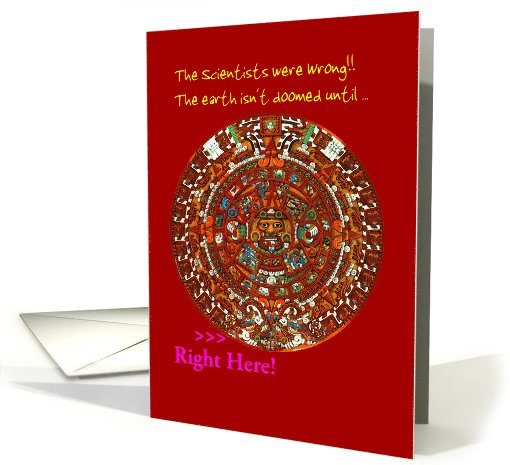Ancient Maya/Aztec Calendar Colorful Joke card (1007517)