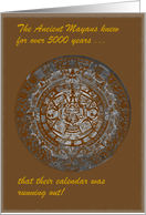 Maya/Aztec Calendar, New Years Resolutions card