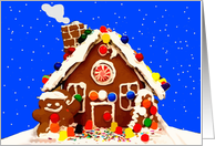 Gingerbread Gumdrop House, Seasons Greetings card