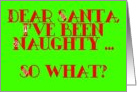 Dear Santa, I’ve been naughty ... So what? card