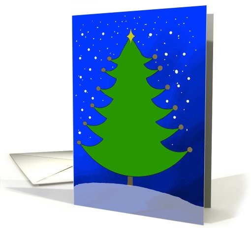 Christmas Tree with Star and Snowflakes card (742777)