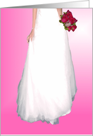 Bridal Gown, Rose Bouquet, Pink Scheme. (Be My Bridesman?) card