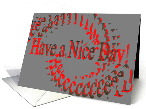 Have a Nice Day! Psychedelic 60's pop art. card (786428)
