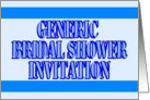 Generic Bridal Shower Invitation. card