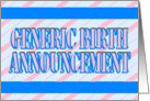 Generic Birth Announcement. card
