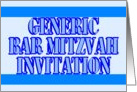 Generic Bar Mitzvah Invitation card