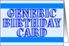 Generic Birthday Card