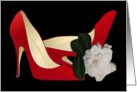 Work Wife. Mother’s Day. Kick your shoes off. Red high heels. Gardenia. card