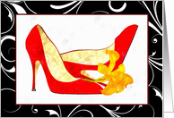 Work Wife. Belated Mother’s Day. Wild Party. Red Heels and Lilly. card