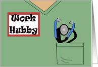 Work Husband. Father’s Day. Hospital Scrubs Graphic. card