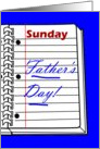 Father’s Day. Work Husband.Sunday, I’m Sorry you have to work. card