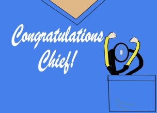 Congratulations on being honored. Scrubs and stethoscope.