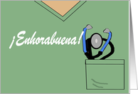 Enhorabuena en ser honrado! Scrubs and stethoscope. card