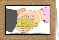 Please join us for our Business Blessing Ceremony! Warm Handshake. card