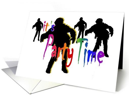 It's Party Time. Zombie Party Invitation. card (845813)