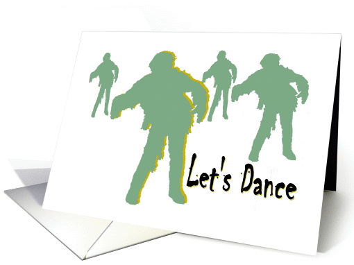 Let's Dance. Zombie Block Party Invitation. card (845828)