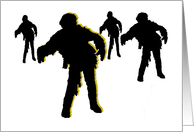 Happy Halloween Zombie Silhouettes card