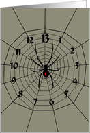 Happy Halloween 13 Hour Spiderweb Clock card
