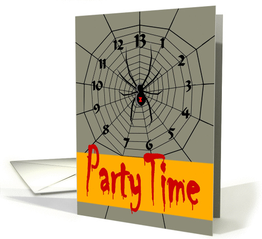 Party Time. 13 Hour Spiderweb Clock card (845864)