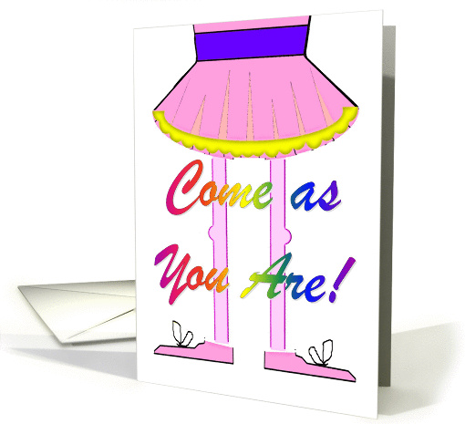 Come as you are Party Invitation. Cartoon Ballerina in a... (845914)