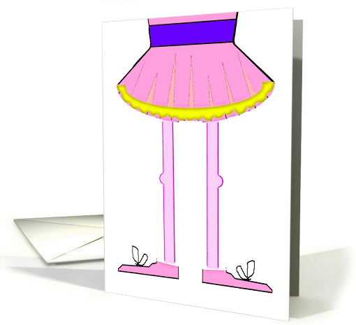 Boo! Happy Halloween. Cartoon Ballerina in a Pink Tutu. card (845918)
