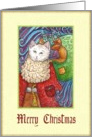 Cat as Vintage St. Nick card