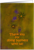 Thank you for doing business with us card