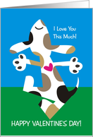 Funny beagle dog love hug Valentine’s Day card