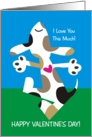 Funny beagle dog love hug Valentine’s Day card