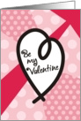 Bold heart arrow polka dots Valentine’s Day card