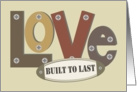 Love built to last screw humor Valentine’s Day card