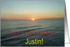 Happy Birthday Justin card