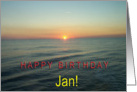 Happy Birthday Jan card