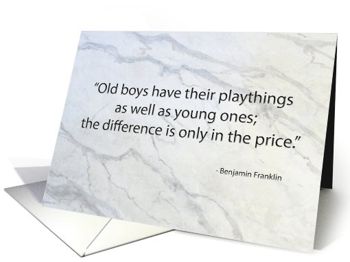 Old Boys Have Their Playthings card (764143)