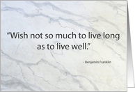 Live Well card