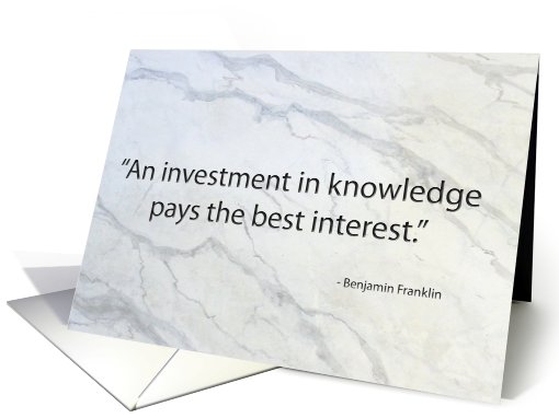 Investment in Knowledge card (767641)