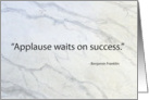 Applause Waits on Success card