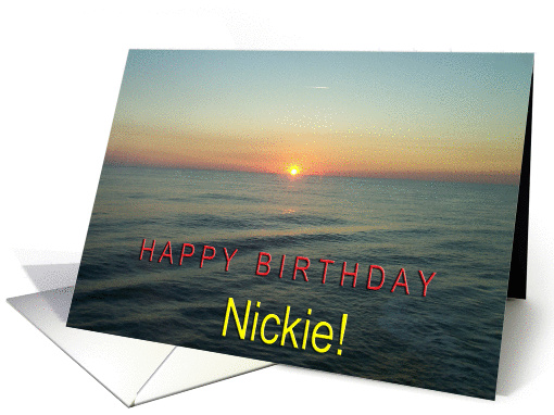 Happy Birthday Nickie card (890992)