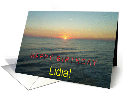 Happy Birthday Lidia card (890996)
